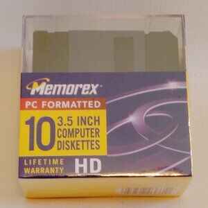 maxell pc formatted 10 3.5 inch computer diskettes BNIP SEALED